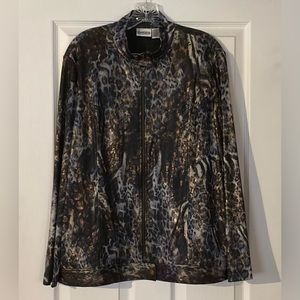 **LAST CHANCE**CHICO’S Mock Turtleneck Bomber Jacket-Size 3